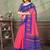 Pink printed art silk designer pallu saree