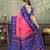 Pink printed art silk designer pallu saree