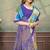 Multicolor printed art silk designer pallu saree