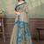 Grey printed art silk designer pallu saree