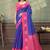 Purple printed art silk designer pallu saree