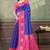 Purple printed art silk designer pallu saree