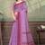 Purple printed art silk designer pallu saree