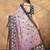 Lavender printed art silk designer pallu saree