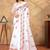 White printed art silk designer pallu saree