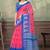 Hot pink printed art silk designer pallu saree