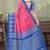Hot pink printed art silk designer pallu saree
