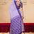 Light lavender printed art silk designer pallu saree