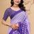 Light lavender printed art silk designer pallu saree