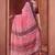 Baby pink printed art silk designer pallu saree