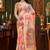 Peach printed art silk designer pallu saree