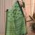Green printed art silk designer pallu saree
