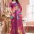 Pink printed art silk designer pallu saree