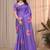 Lavender printed art silk designer pallu saree