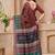 Maroon printed art silk designer pallu saree
