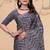 Grey printed art silk designer pallu saree