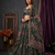 Green Taby Silk Printed With Beautiful Embroidery Sequins Work With Hand Real Mirror work Lehenga Set