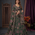 Green Taby Silk Printed With Beautiful Embroidery Sequins Work With Hand Real Mirror work Lehenga Set