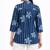 Blue printed cotton hip length short kurta