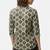 Beige printed  cotton  hip length full sleeves shirt