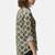 Beige printed  cotton  hip length full sleeves shirt