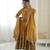 Yellow color designer roman silk sequins embroidered work readymade suit