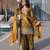 Mustard color designer fendi chiffon sequins embroidered work readymade suit