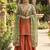 Rust color designer fendy silk sequins embroidered work readymade suit