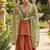 Rust color designer fendy silk sequins embroidered work readymade suit
