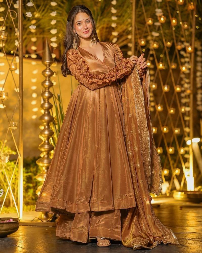 Chiku designer heavy fendy silk sequins embroidered work readymade suit