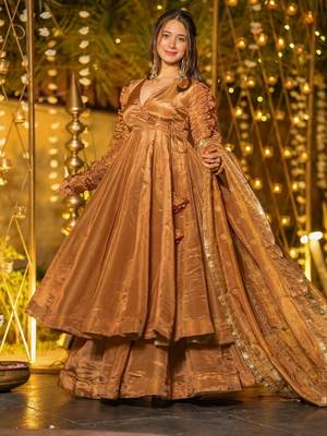 Chiku designer heavy fendy silk sequins embroidered work readymade suit 2