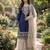 Blue designer heavy gmy silk sequins embroidered work readymade suit
