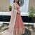 Peach pink designer heavy faux georgette sequins embroidered work readymade suit