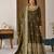 Mehendi green designer heavy nc vichitra silk sequins embroidered work readymade suit