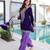 Purple designer 9000 velvet zari & embroidered work readymade suit