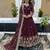 Maroon designer heavy faux georgette sequins embroidered work readymade suit