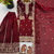 Maroon color designer fendy silk sequins embroidered work readymade suit