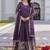 Purple designer fox georgette sequins embroidered work readymade suit