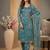 Blue designer heavy fandy crush silk sequins embroidered work readymade suit