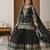 Black designer heavy nc vichitra silk sequins embroidered work readymade suit
