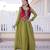 Parrot green designer mal chanderi silk sequins embroidered work readymade suit