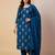 Blue designer heavy chinon sequins embroidered work readymade suit