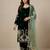 Green designer pure heavy viscous velvet sequins embroidered work readymade suit