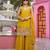 Yellow designer pure star georgette sequins embroidered work readymade suit