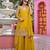 Yellow designer pure star georgette sequins embroidered work readymade suit