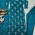 Teal designer heavy chinon sequins embroidered work readymade suit
