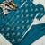 Teal designer heavy chinon sequins embroidered work readymade suit