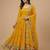 Yellow designer heavy faux georgette sequins embroidered work readymade suit