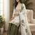 White designer pure gmy silk sequins embroidered work readymade suit