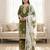 Mehendi green designer pure gmy silk sequins embroidered work readymade suit